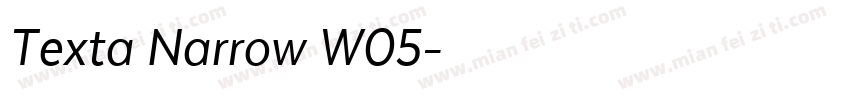 Texta Narrow W05字体转换